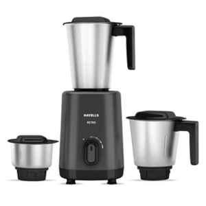 Havells Retro 500W Blade Mixer Grinder with Stainless Steel Blade 3 Jars, GHFMGEXE050