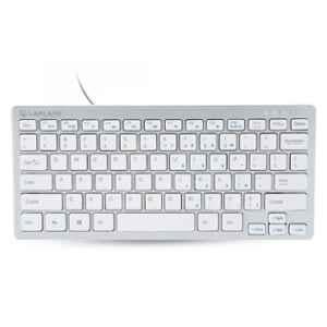 Lapcare D-Lite+ 87 Keys Silver Mini Multimedia Wired Keyboard, LKKBMK6312