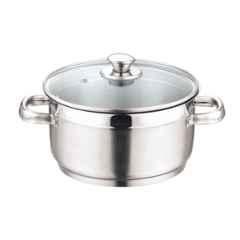 Vinod 3 Litre Induction Friendly Two Tone Saucepot with Lid, 3420 (Pack of 3)