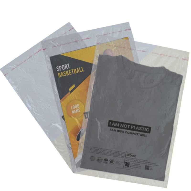 Buy Compostable Transparent Garment Bags - 15x15+2 inch Flap, 1000pcs  Online on Brown Living | Packing Materials