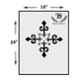 Kayra Decor 16x24 inch PVC Damask Wall Design Stencil, KHS426