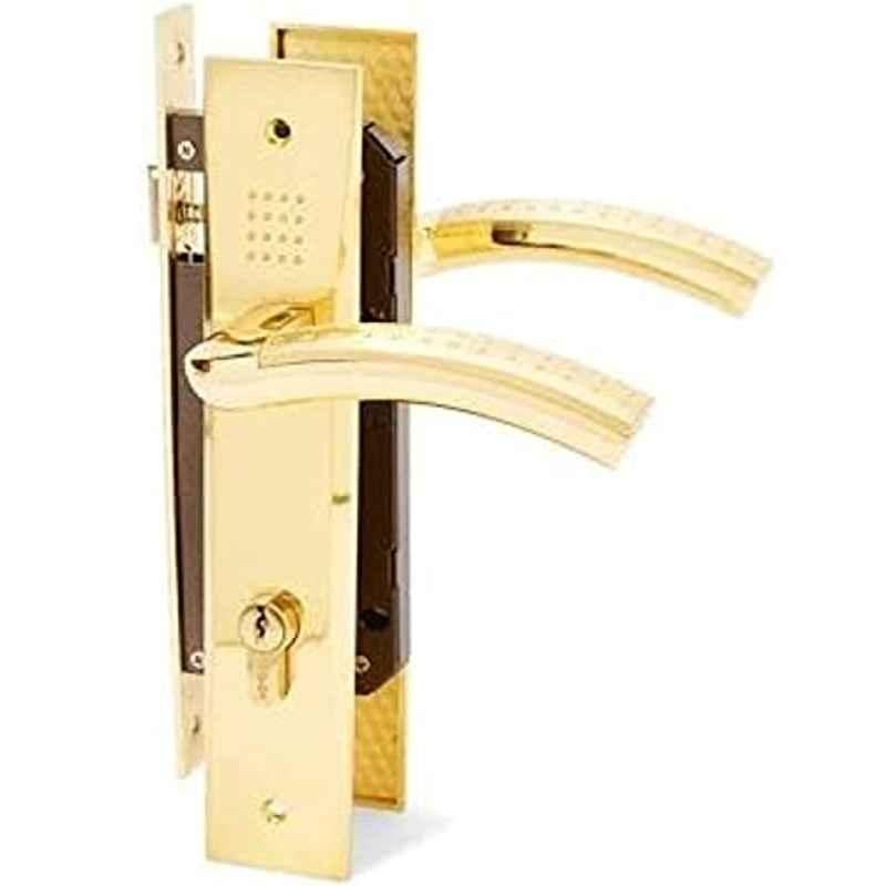 Abbasali Gold GP European Interior Wooden Door Lock with Handle Key