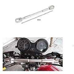 Meenu Arts Handlebar Cross Bar Steering Wheel Strength Lever Bar (Silver) for Bullet Battle