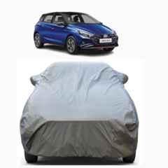 Aarex Auto Polyester Grey 100% Waterproof Car Body Cover with Mirror Pocket, Anti Dust & Triple Stitched for Hyundai i20 (2010 to 2025) Model