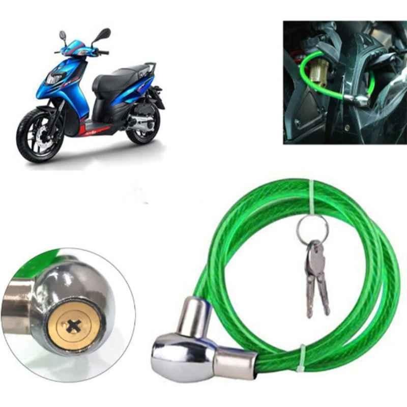 Auto Pearl PVC & Plastic Green Heavy Duty Cable Lock for SR 125, 032