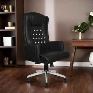 Rose Crown Faux Leather Black High Back Executive Chair