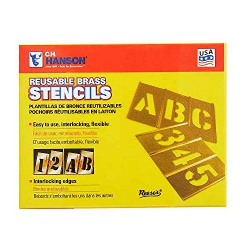 Hanson 3/4 inch Letter Stencil, 10027 (Pack of 33)