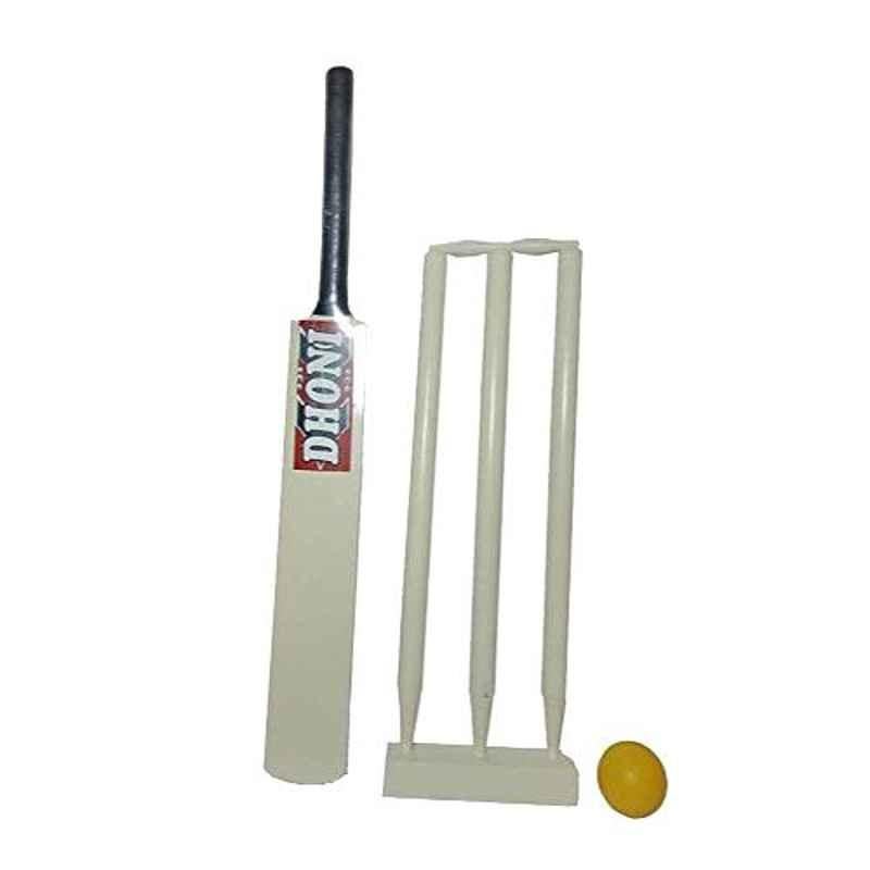 Arnav 25 inch White Wooden Junior Combo Cricket Kit, 0-NO-24Bat & 18-CREAM