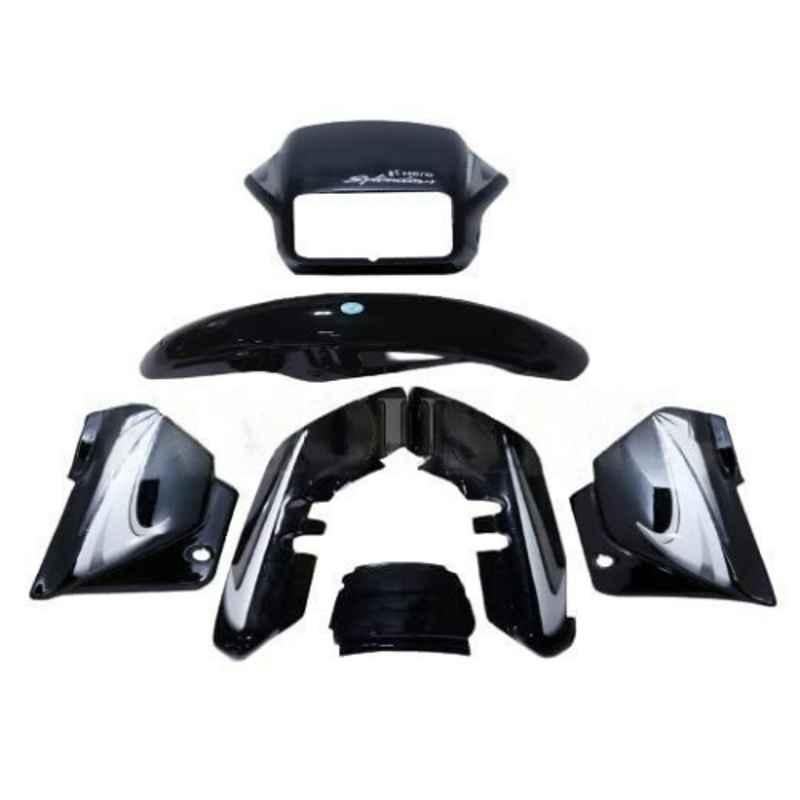 Buy Krayons Black Silver Sticker Full Body Kit for Hero Splendor