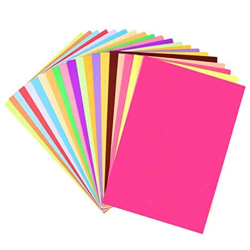 Supvox 100 Pcs A4 Size Origami Colored Craft Paper Set