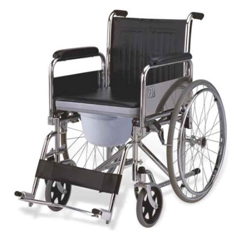 Easycare 100kg High Configuration Commode Wheelchair with Standard Castor, EC681