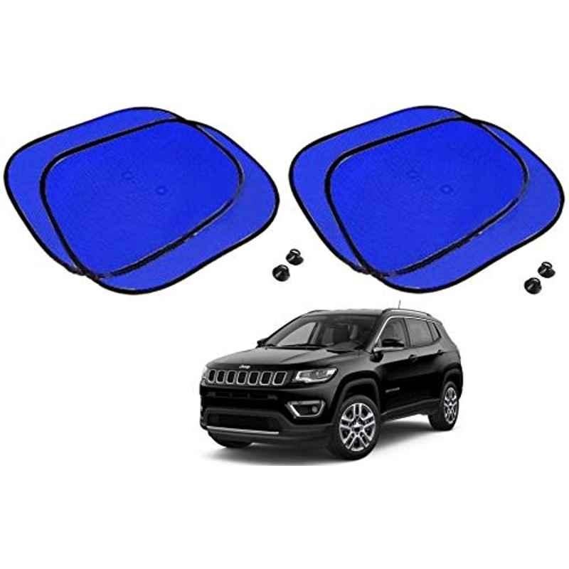 Kozdiko 4 Pcs Blue Chipkoo Car Window Sunshade Curtain Set for Jeep Compass, koz_82800