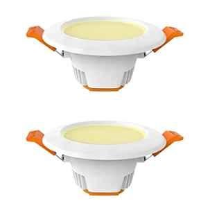 Fybros F-Eco 6W Polycarbonate Yellow Round LED Ceiling Light, FLS5854B (Pack of 2)