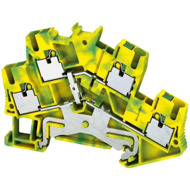 Schneider Linergy TR 78mm Green & Yellow Protective Earth Terminal Block, NSYTRP24DPE (Set of 50)