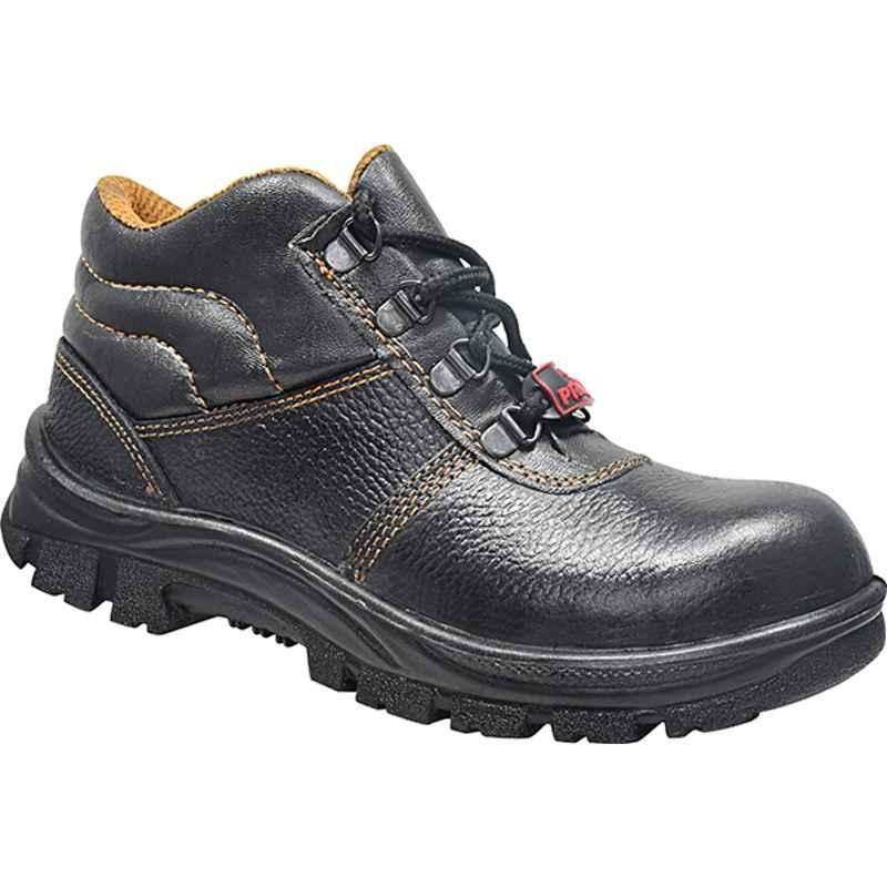 Prima Avanti Black Steel Toe Work Safety Shoes, Size: 6