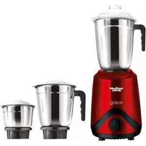 Khaitan Orfin Grace KO276 NA 600W Plastic Red Juicer Mixer Grinder with 3 Jar