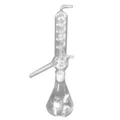 Glassco 1000ml White Printing Boro 3.3 Glass Distilling Apparatus Compact with Friedrichs Condenser, 343.202.04