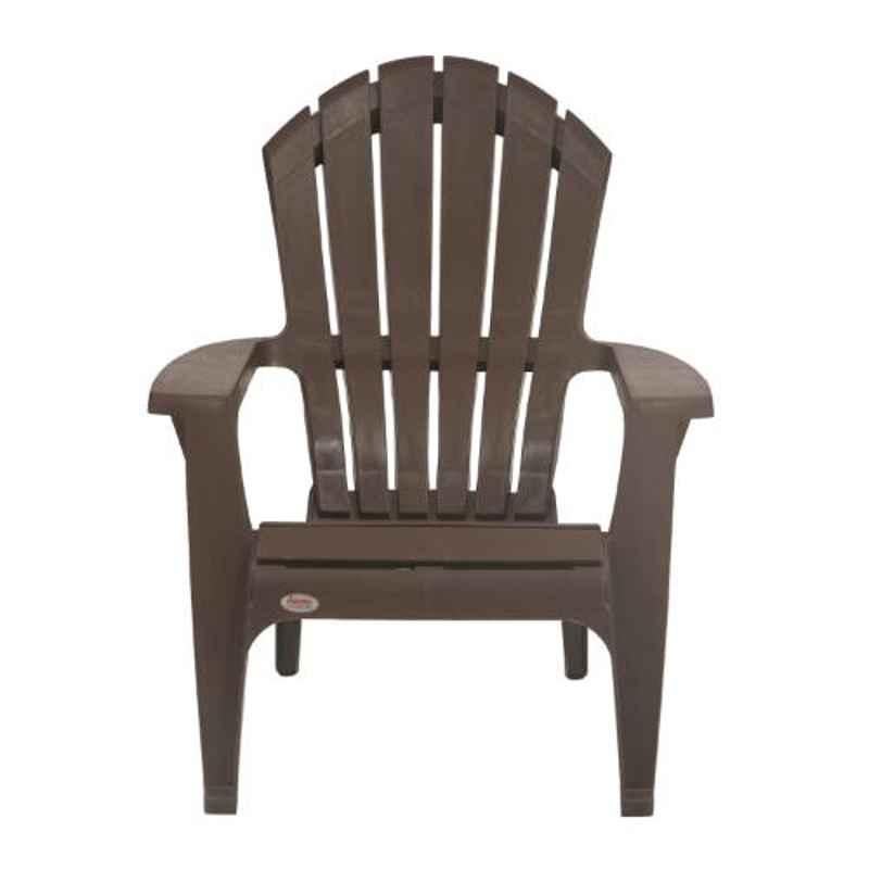 Supreme Relax Plastic High Back Wenge Chair with Arm (Pack of 4)