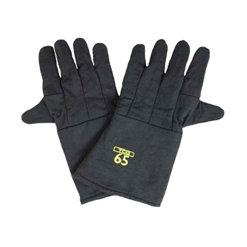 Oberon TCG65-GLOVE-LGE PPE-4 Black 76 Cal TCG Arc Flash Black Gloves, Size: Large