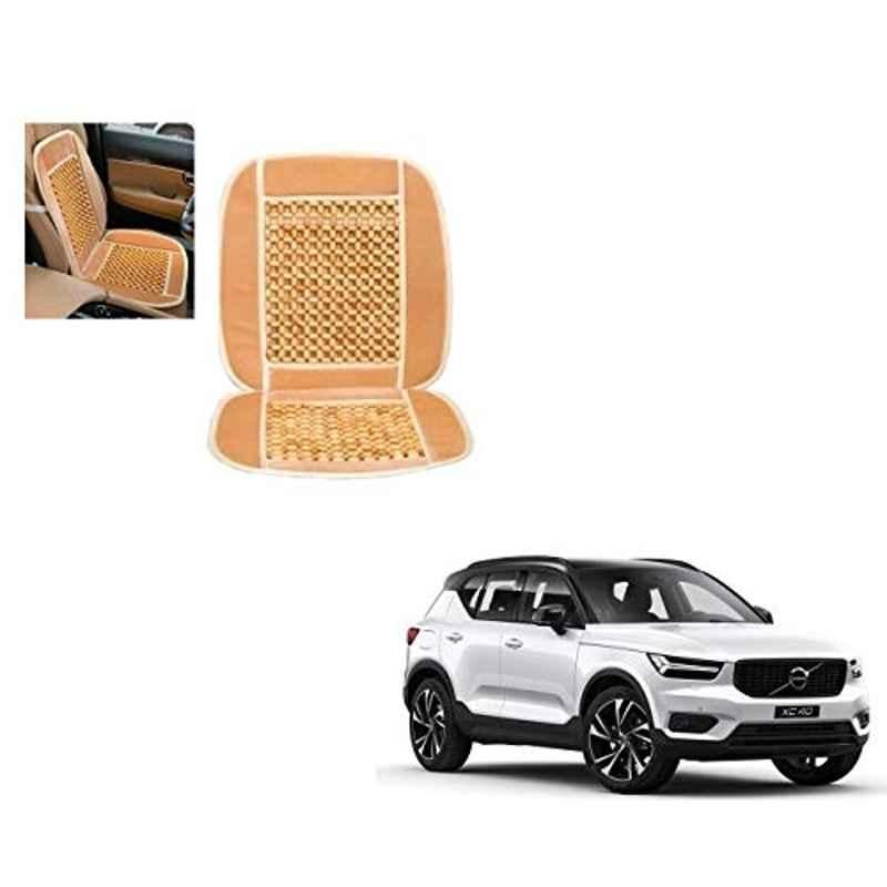 Kozdiko Wooden Bead Seat with Beige Velvet Border for Volvo XC40