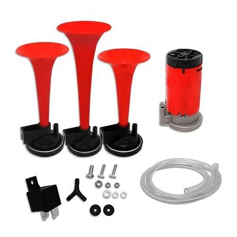 Buy AllExtreme EXCAHR3 12V Red Air Horn with Air Compressor, Attachment  Screws & Brackets Online At Price ₹1997