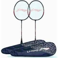 Li-Ning Smash XP 60 IV 95g Black & Pink Red Strung Badminton Racquet (Pack of 4)