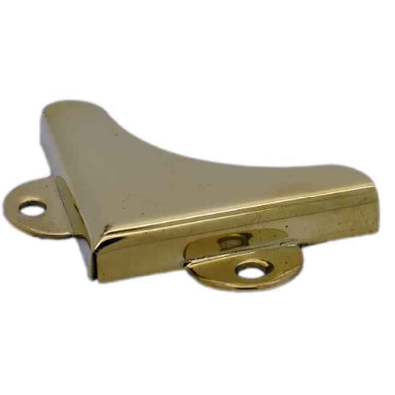 Robustline Metal Brass Plated Mirror Corner Clip (Pack of 12)