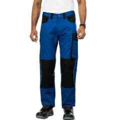Atacama Colorado Poly Cotton Blend Twill Royal Blue & Black Industrial Work Trouser with Reflective Strip, AWT003RB, Size: 32