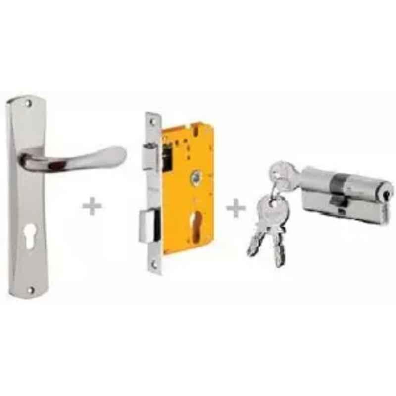 Dorset ML Series Lily 60mm Stainless Steel Door Handle Lock Set with Both Side Key Cylinder, ML LY