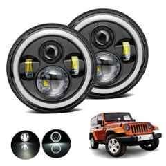 AllExtreme EX7IRH2 2 Pcs 7 inch Round LED Headlight Set
