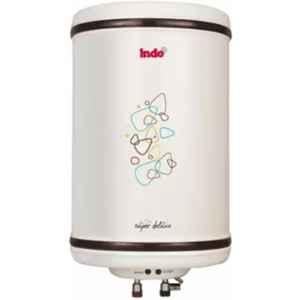 INDO Super Deluxe 10 Litre 2000W ABS Plastic Ivory Storage Geyser with Steel Tank