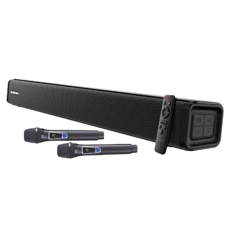 Zebronics Juke Bar 2500 Mic 60W Black Soundbar with Dual Wireless Mic & Remote Control, SBSPK 1