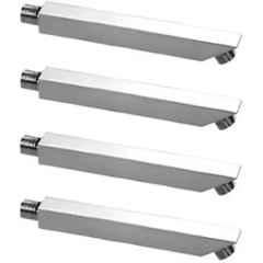 Fastgear 12 inch Stainless Steel Chrome Finish Silver Wall Mounted Overhead Shower Arm, FG3263 (Pack of 4)