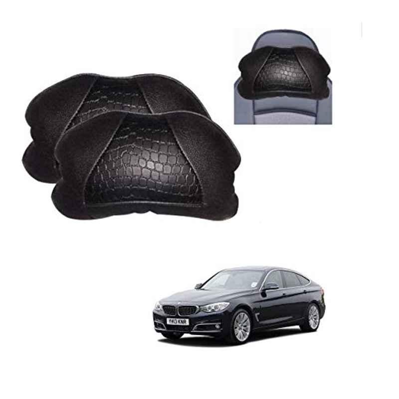 Kozdiko 2 Pcs Black Neck Rest Cushion Pillow Set for BMW 3 GT