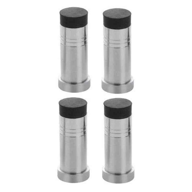 Nixnine Stainless Steel Back Silencer Door Stopper with Rubber Pad, SS_HVY_A-614_4PS (Pack of 4)
