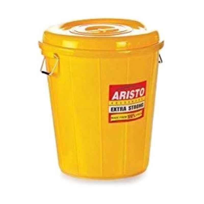 Aristo 32L Plastic Yellow Storage Bucket with Lid