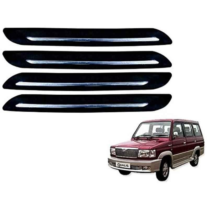 Kozdiko 4 Pcs Single Chrome Bumper Protector Set for Toyota Qualis
