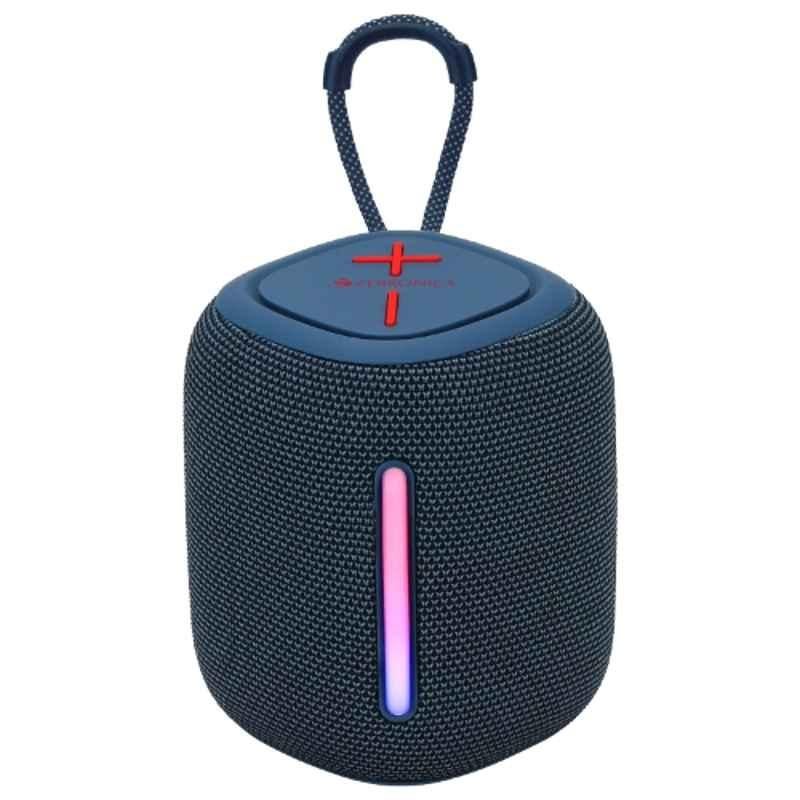 Zebronics Sonic Pod 22 8W Blue Portable Bluetooth Speaker with 9 RGB Lights Modes & TWS Function, PSPK 37