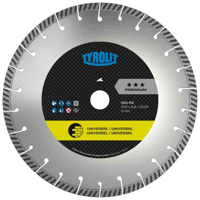 Tyrolit 230x2.4x22.23mm C6R DCU Fast Cut Dry Cutting Saw Blade, 474753