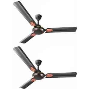 Longway Kiger 50W Smoked Brown 3 Blade Ultra High Speed Ceiling Fan, Sweep: 1200 mm (Pack of 2)