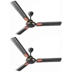Longway Kiger 50W Smoked Brown 3 Blade Ultra High Speed Ceiling Fan, Sweep: 1200 mm (Pack of 2)