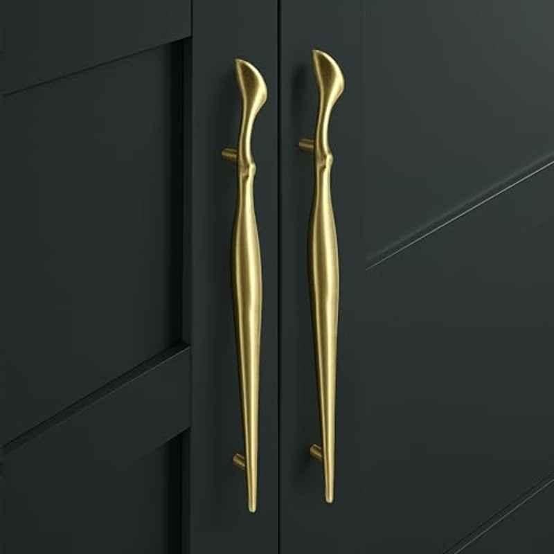 Plantex 224mm Zinc Brass Pull Cabinet Handle for Home & Office, APS-DTC-9136-BA-224MM-PK-2 (Pack of 2)