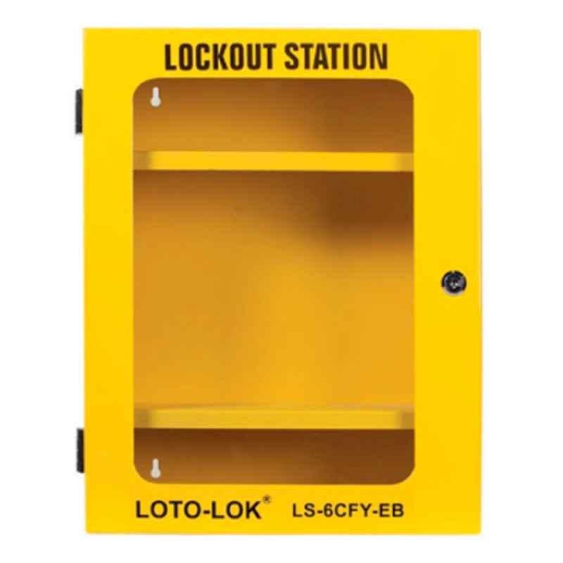 LOTO-LOK 360x450x155mm Steel Yellow Lockout Station, LS-6CFY-EB