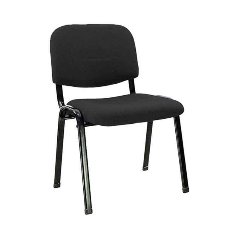 Generic 44x42x60cm Fabric Black Fabric Padding Visitor Chair, NAD7688