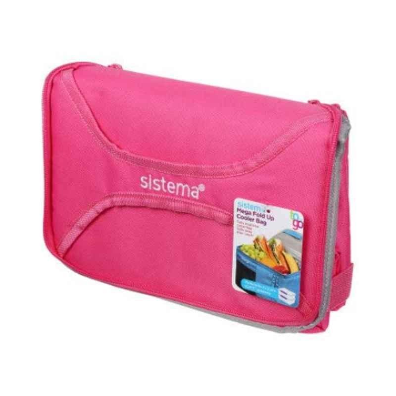 Sistema 2L Pink Mega Fold Up Cooler Bag, 4591