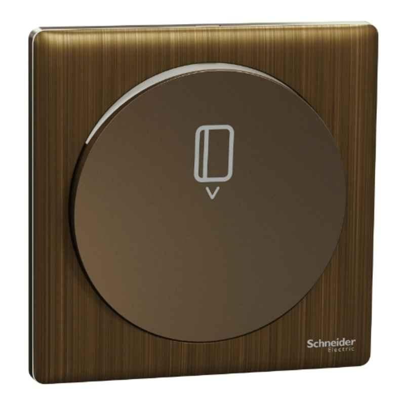 Schneider Electric Unica X 14A 250V Antique Brass Electronic Keycard Switch, NUX31EKT_AB