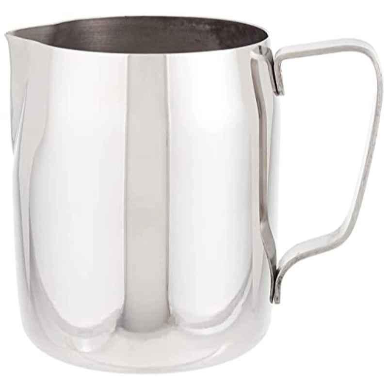 Raj Catering 14oz Alloy Steel Silver Milk Frothing Cup, CMCF14