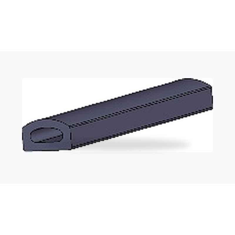 Avinya 15.5x9.5mm EPDM Sponge Black D-Type Hollow Gasket with DA Tape, AIEP-1101D