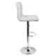 Chair Garage PU Leatherette White Adjustable Height Bar Stool, CG10