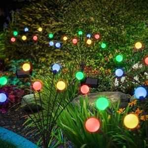 Gigawatts 10 LED Multicolor Solar Firefly Garden Lights with Battery & Panel for Home Garden, GW-305WW